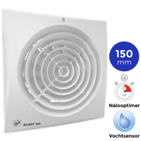 [tweedekans] Badkamerventilator Soler & Palau Silent (300chz) - Ø 150mm - Met Timer + Vochtsensor