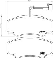 Remblokkenset, schijfrem BREMBO, u.a. fÃ¼r Nissan - thumbnail