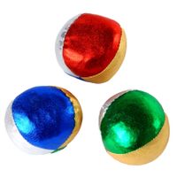 3x Jongleerballen gekleurd metallic speelgoed - thumbnail