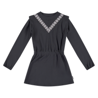 Vinrose Meisjes jurk - Zwart - thumbnail
