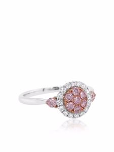 HYT Jewelry bague Argyle Pink en or 18ct pavée de diamants - Argent