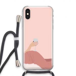 Wine: iPhone XS Transparant Hoesje met koord