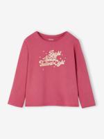 T-shirt BASICS met lange mouwen voor meisjes framboos