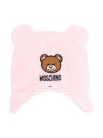 Moschino Kids bonnet à logo brodé - Rose - thumbnail