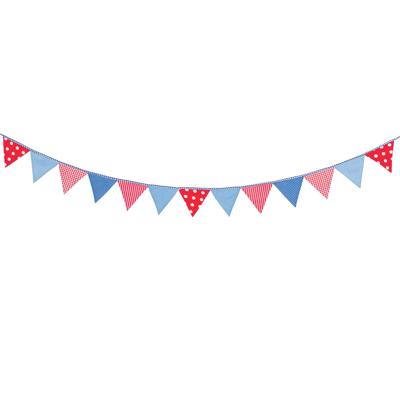 Goki katoenen vlaggenlijn blauw/rood