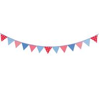 Goki katoenen vlaggenlijn blauw/rood