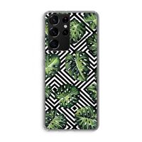 Geometrische jungle: Samsung Galaxy S21 Ultra Transparant Hoesje