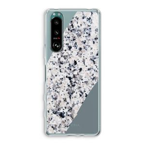 Gespikkelde marmer: Sony Xperia 5 III Transparant Hoesje