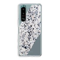 Gespikkelde marmer: Sony Xperia 5 III Transparant Hoesje