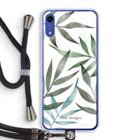 Tropical watercolor leaves: Honor Play 8A Transparant Hoesje met koord