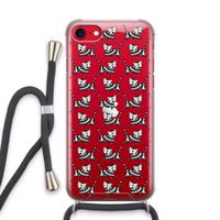 Zwarte poes: iPhone SE 2020 Transparant Hoesje met koord