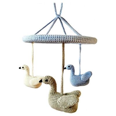 NatureZOO Mobiel Zwanen Gehaakt Junior 24 cm Multicolor