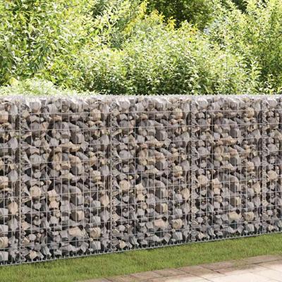 Schanskorfmuur met deksels 60x50x150 cm gegalvaniseerd staal