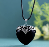 Obsidiaan Hart Ketting - Sieraden - Spiritueelboek.nl