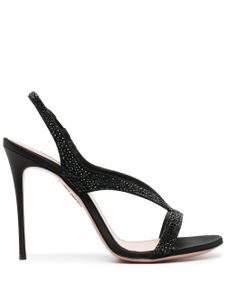 Aquazzura sandales Izzy 105 mm à ornements en cristal - Noir