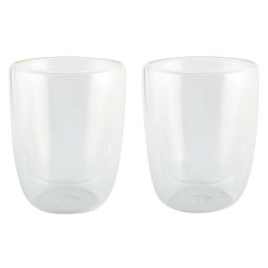 2x Koffie/thee bekers dubbelwandig 300 ml - Koffie- en theeglazen