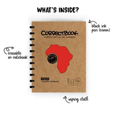Correctbook Original A4 Horizon Red Blanco - Uitwisbaar / Herschrijfbaar Notitieboek