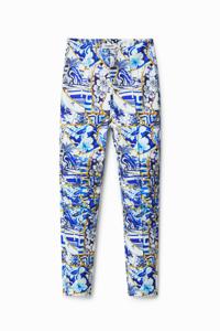 Slim fit broek met print van Stella Jean - BLUE - XS