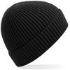 Beechfield CB380 Engineered Knit Ribbed Beanie - Black - One Size