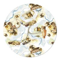 Muurcirkel Road Maps Herfst 20 Geen - thumbnail