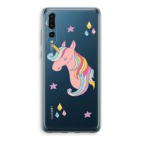 Roze eenhoorn: Huawei P20 Pro Transparant Hoesje Roze eenhoorn: Huawei P20 Pro Transparant Hoesje