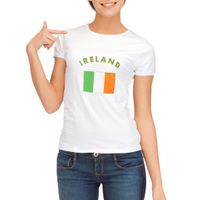 Wit dames t-shirt Ierland - thumbnail