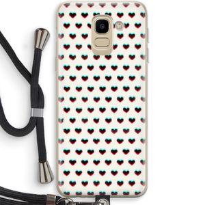 Hartjes: Samsung Galaxy J6 (2018) Transparant Hoesje met koord