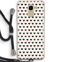 Hartjes: Samsung Galaxy J6 (2018) Transparant Hoesje met koord