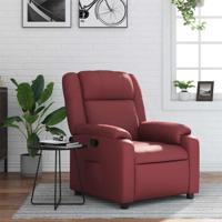 Fauteuil verstelbaar kunstleer wijnrood