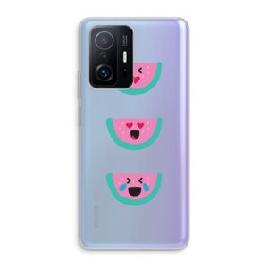 Smiley watermeloen: Xiaomi 11T Transparant Hoesje