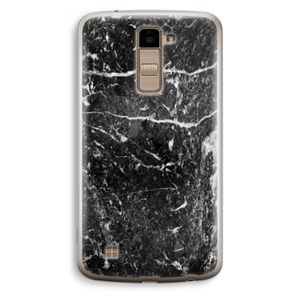 Zwart marmer: LG K10 (2016) Transparant Hoesje