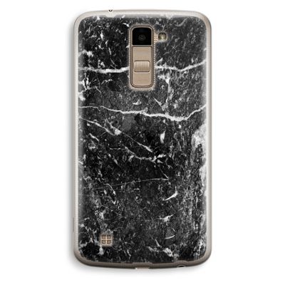 Zwart marmer: LG K10 (2016) Transparant Hoesje