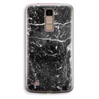 Zwart marmer: LG K10 (2016) Transparant Hoesje