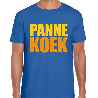 Foute Party Cadeau T-shirt heren - PANNEKOEK - blauw - feestkleding