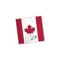 40x stuks Canada landen vlag thema servetten 33 x 33 cm - thumbnail