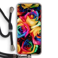Neon bloemen: Samsung Galaxy J4 Plus Transparant Hoesje met koord
