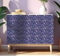 Meubel sticker paarse regenbogen