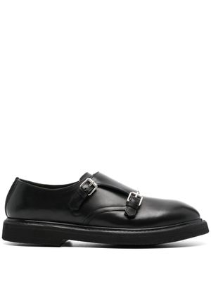 Premiata chaussures en cuir à double boucle - Noir