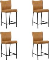 Set van 4 Leren barstoel Revolt laag - Echt leer, Modern, Comfortabel en kies uit meer dan 150+ kleuren - Ontdek de Vele Leersoorten en Kleuren bij ShopX