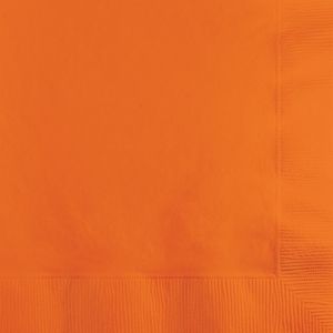 60x Oranje kleuren thema servetten 33 x 33 cm