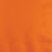 60x Oranje kleuren thema servetten 33 x 33 cm