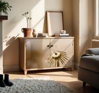 Beige paardenbloem kast stickers