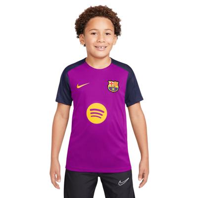Nike FC Barcelona Strike Trainingsshirt 2025-2026 Kids Felpaars Donkerblauw Goud