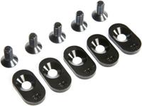 Losi - Engine Mount Insert and Screws 20T Black (5): 5ive-T 2.0 (fits 62T spur) (LOS252103)