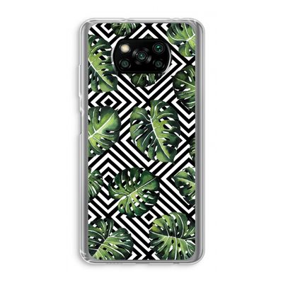 Geometrische jungle: Xiaomi Poco X3 Pro Transparant Hoesje