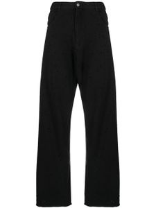 MM6 Maison Margiela pantalon évasé à effet taches de peinture - Noir