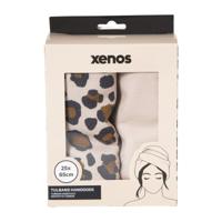 Handdoek tulband - panter - set van 2