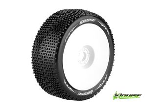 Louise B-GROOVE Super Soft banden op witte disc velgen voor 1/8 buggy