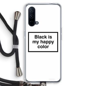 Black is my happy color: OnePlus Nord CE 5G Transparant Hoesje met koord