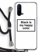 Black is my happy color: OnePlus Nord CE 5G Transparant Hoesje met koord